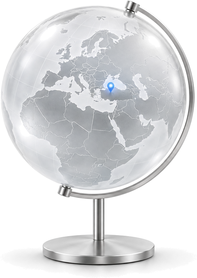Glaskugel mit der Türkei